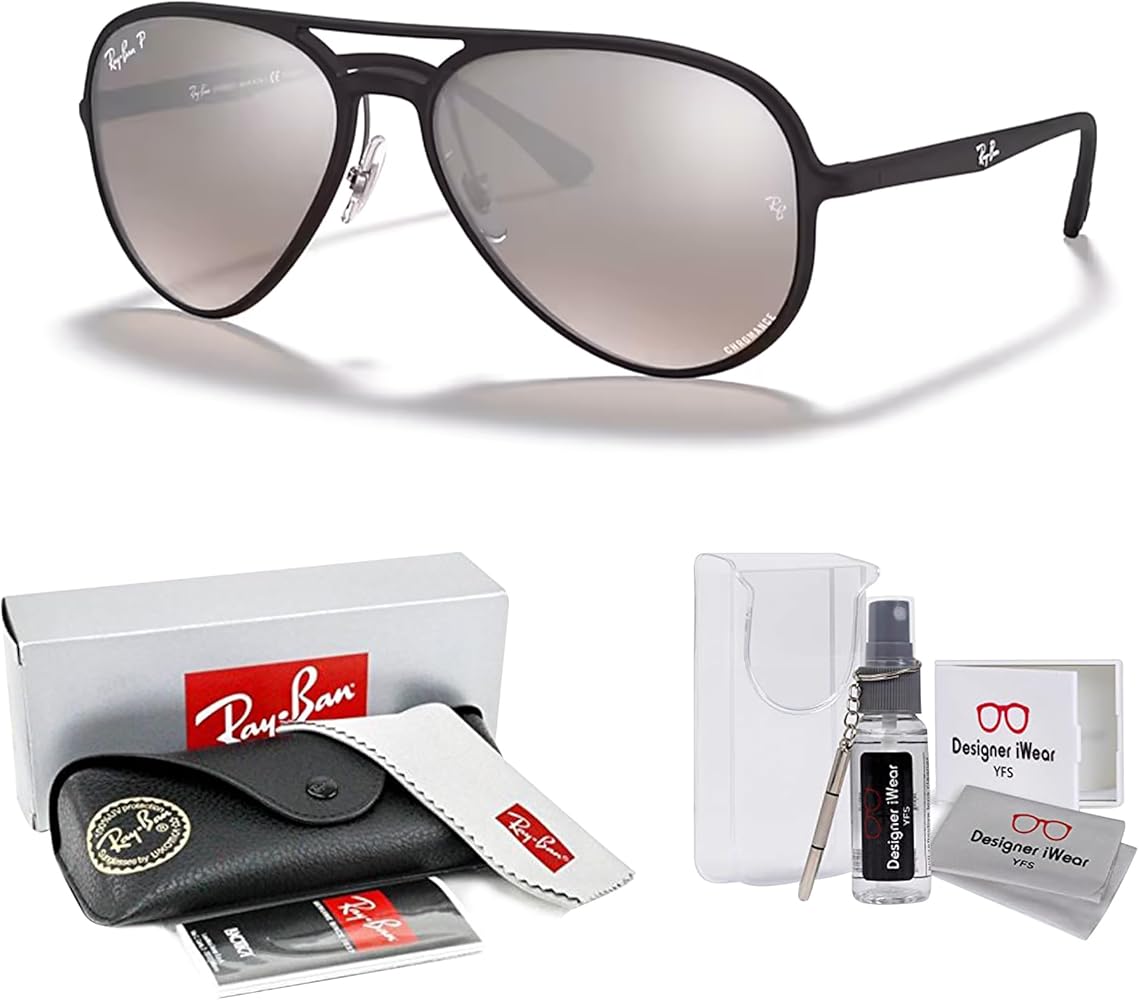 Amazon.com: Ray-Ban RB4320CH 601S5J 58MM Black/Plastic Lens Silver